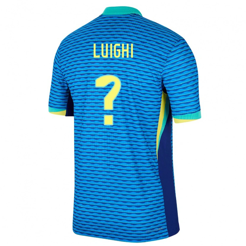 Danxen Hombre Camiseta Brasil Luighi #0 Azul 2ª Equipación 24-26 La Camisa México