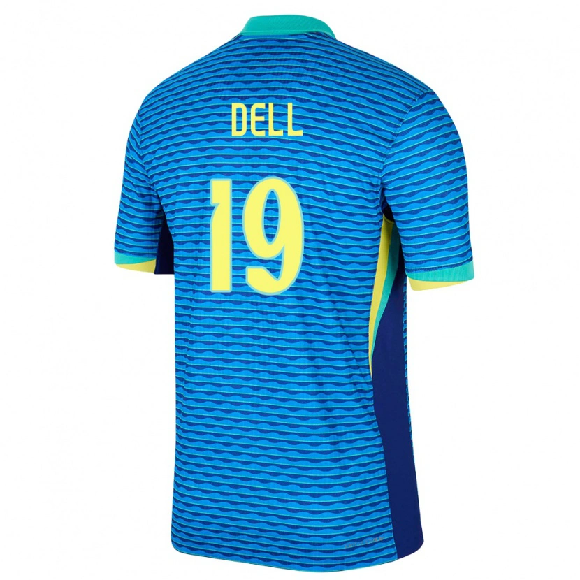 Danxen Hombre Camiseta Brasil Dell #19 Azul 2ª Equipación 24-26 La Camisa México
