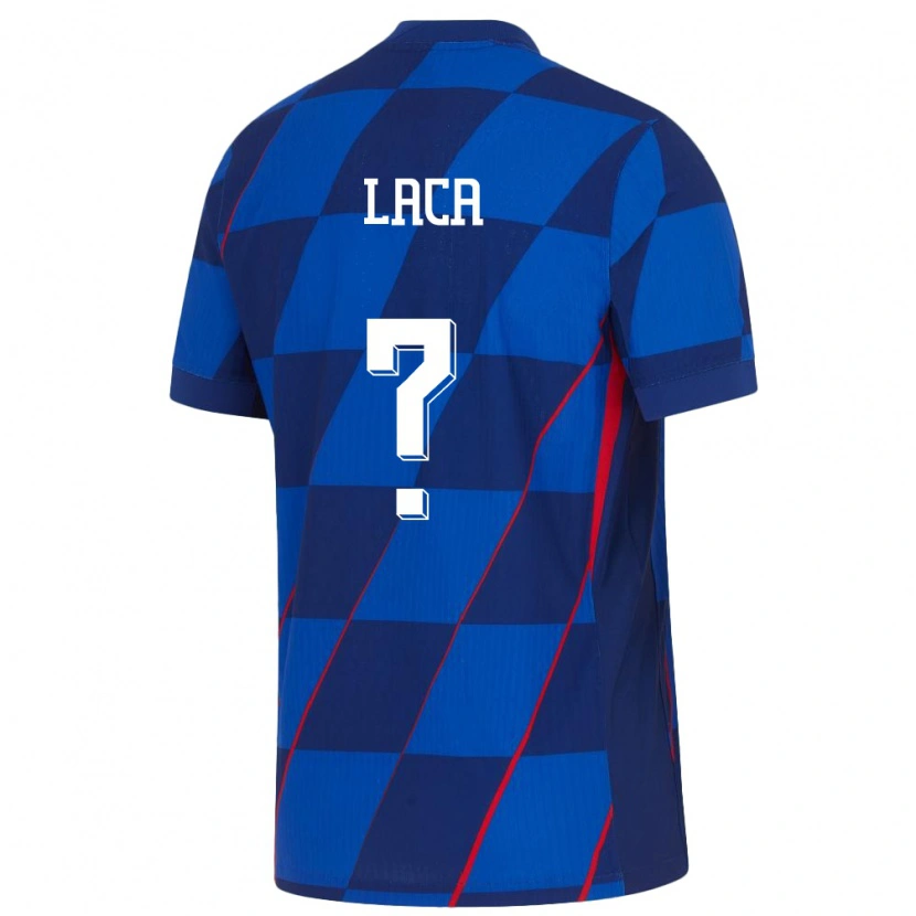 Danxen Hombre Camiseta Croacia Ivan Laca #0 Azul 2ª Equipación 24-26 La Camisa México