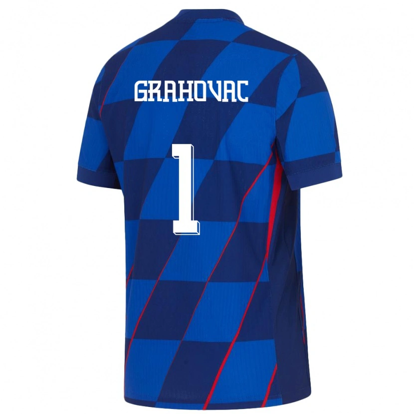 Danxen Hombre Camiseta Croacia Matej Grahovac #1 Azul 2ª Equipación 24-26 La Camisa México