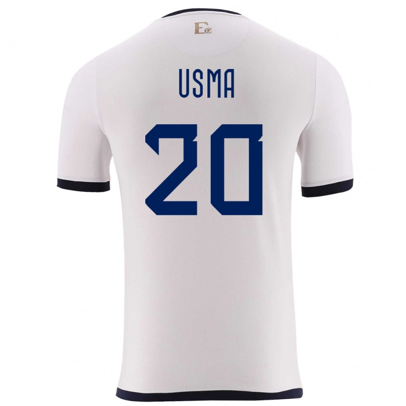 Danxen Hombre Camiseta Ecuador Juan Usma #20 Blanco 2ª Equipación 24-26 La Camisa México