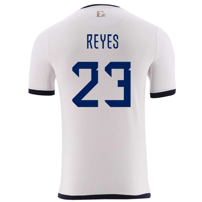 Danxen Hombre Camiseta Ecuador Maikel Reyes #23 Blanco 2ª Equipación 24-26 La Camisa México