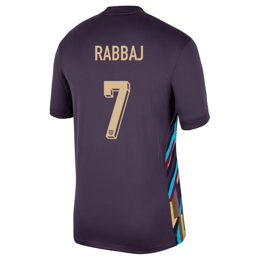 Danxen Hombre Camiseta Inglaterra Ibrahim Rabbaj #7 Pasa Oscura 2ª Equipación 24-26 La Camisa México