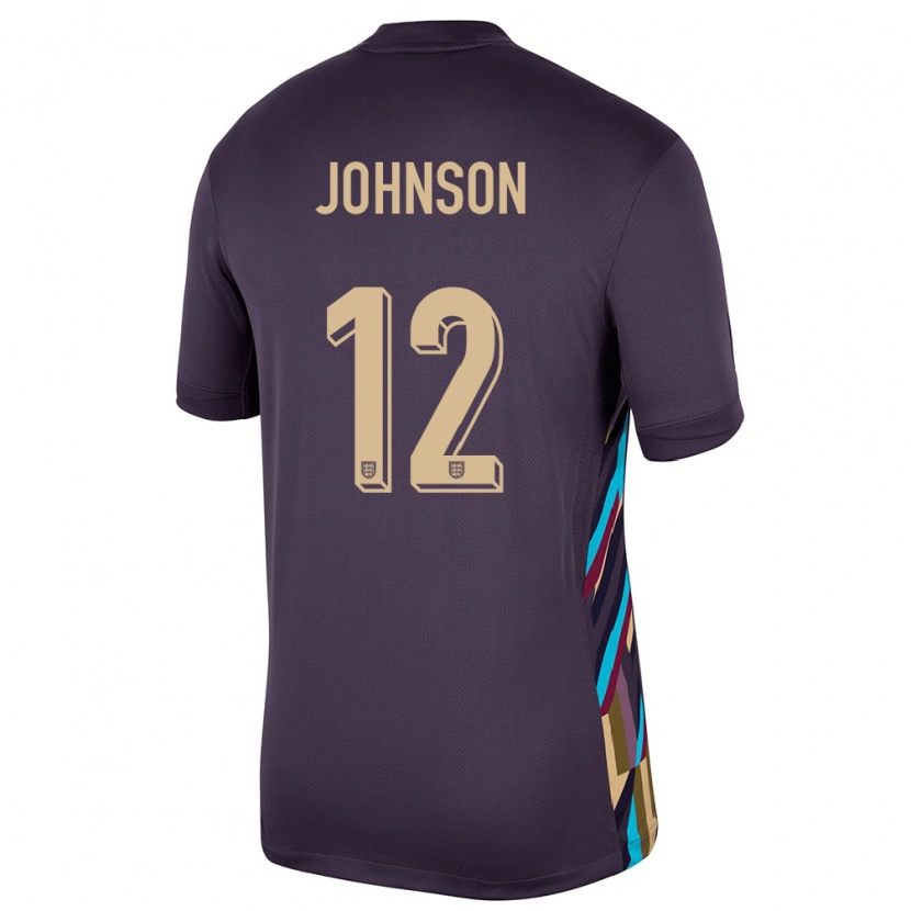 Danxen Hombre Camiseta Inglaterra Joe Johnson #12 Pasa Oscura 2ª Equipación 24-26 La Camisa México