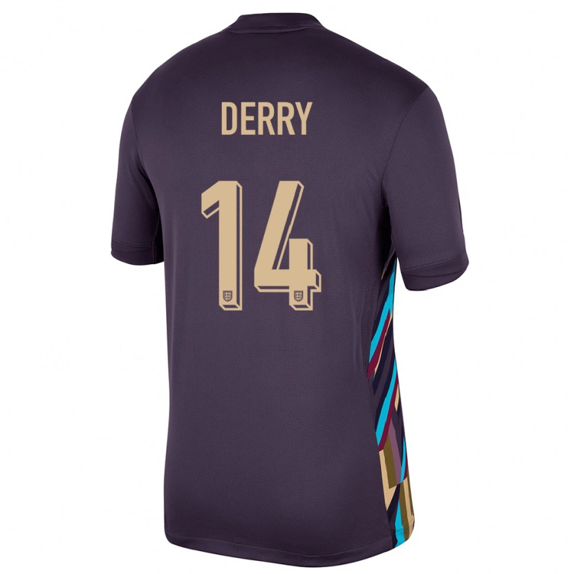 Danxen Hombre Camiseta Inglaterra Jesse Derry #14 Pasa Oscura 2ª Equipación 24-26 La Camisa México