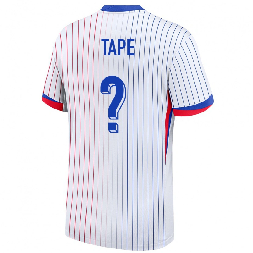 Danxen Hombre Camiseta Francia Axel Tape #0 Blanco 2ª Equipación 24-26 La Camisa México