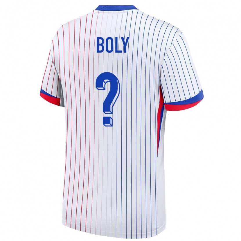 Danxen Hombre Camiseta Francia David Boly #0 Blanco 2ª Equipación 24-26 La Camisa México
