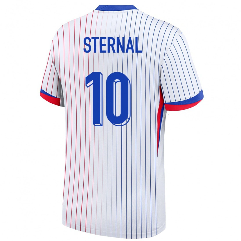 Danxen Hombre Camiseta Francia Enzo Sternal #10 Blanco 2ª Equipación 24-26 La Camisa México