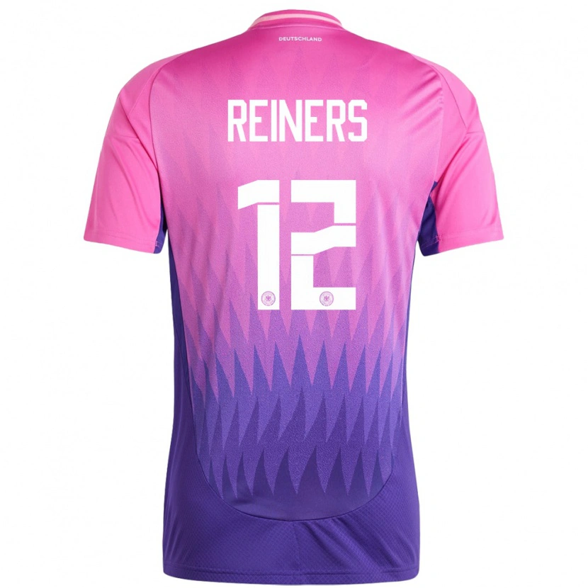 Danxen Hombre Camiseta Alemania Leonard Reiners #12 Rosado Morado 2ª Equipación 24-26 La Camisa México