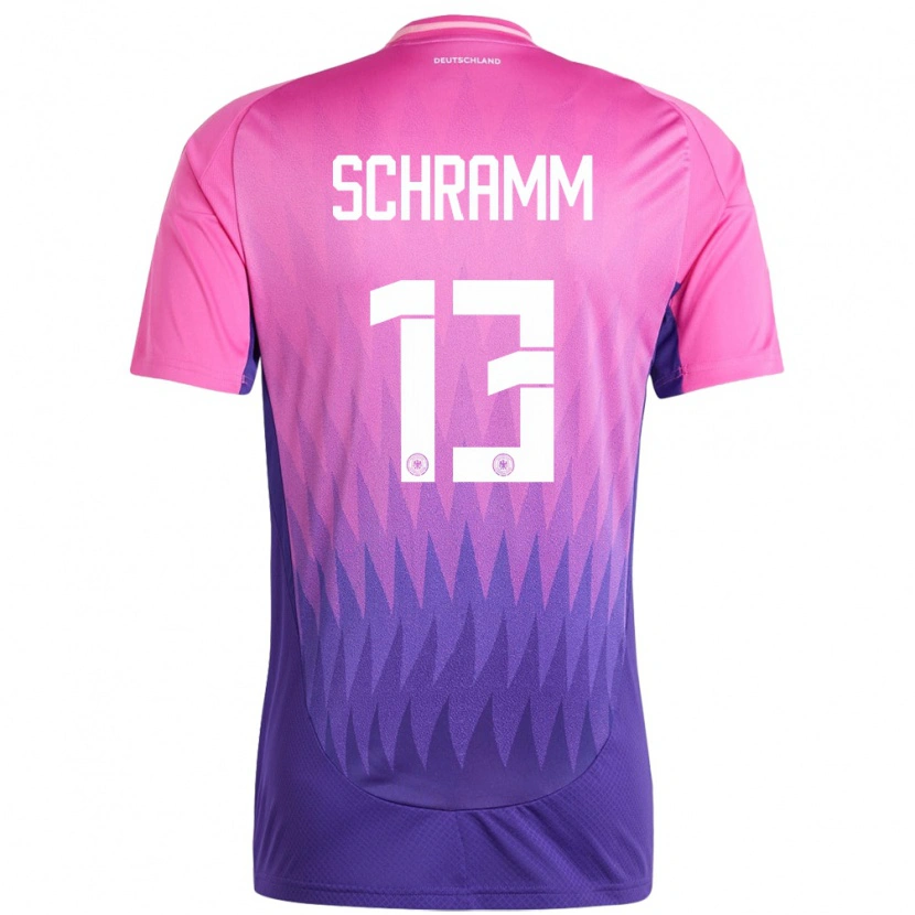 Danxen Hombre Camiseta Alemania Collin Schramm #13 Rosado Morado 2ª Equipación 24-26 La Camisa México