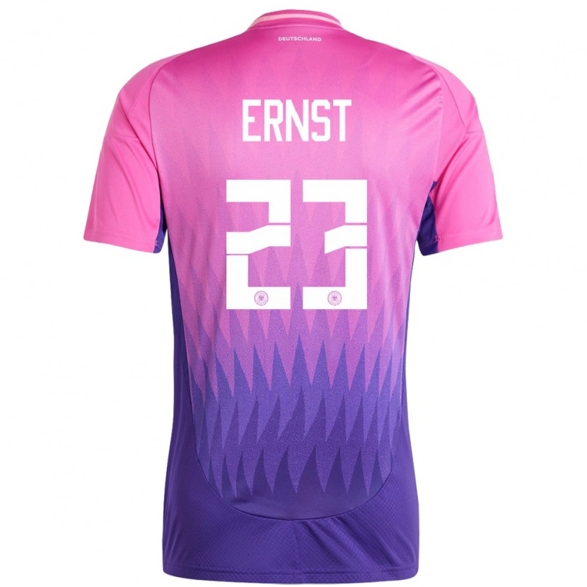 Danxen Hombre Camiseta Alemania Tjark Ernst #23 Rosado Morado 2ª Equipación 24-26 La Camisa México