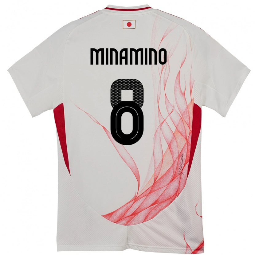 Danxen Hombre Camiseta Japón Takumi Minamino #8 Blanco 2ª Equipación 24-26 La Camisa México