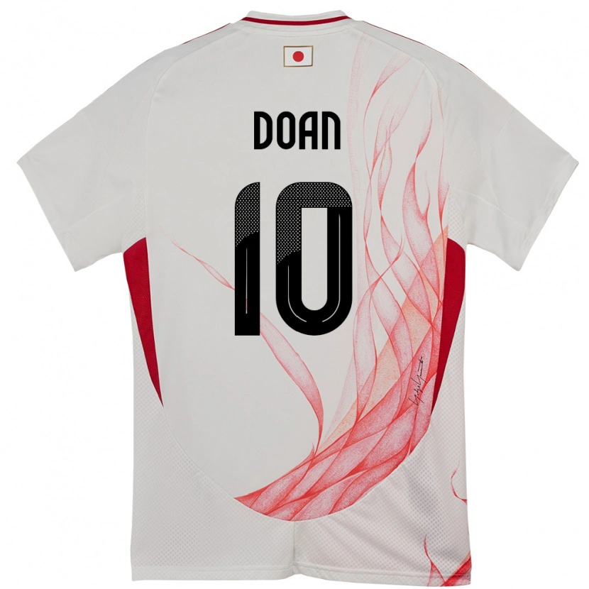 Danxen Hombre Camiseta Japón Ritsu Doan #10 Blanco 2ª Equipación 24-26 La Camisa México