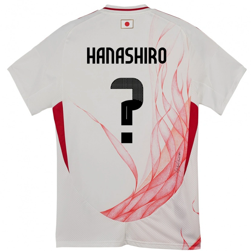 Danxen Hombre Camiseta Japón Rinto Hanashiro #0 Blanco 2ª Equipación 24-26 La Camisa México