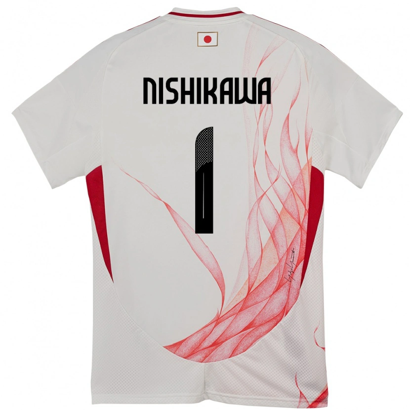 Danxen Hombre Camiseta Japón Genki Nishikawa #1 Blanco 2ª Equipación 24-26 La Camisa México