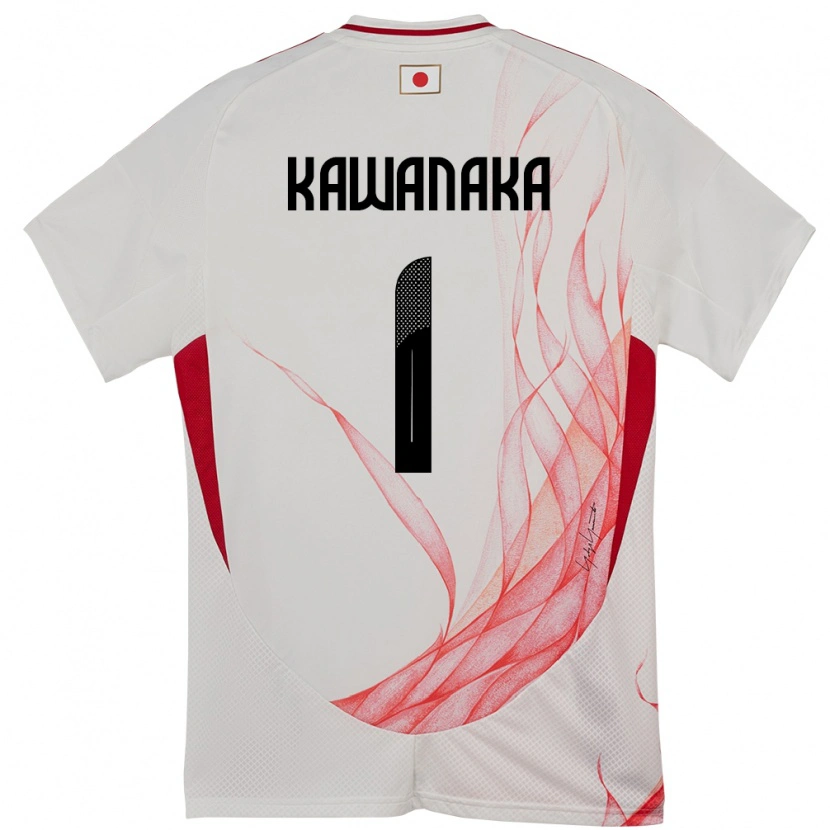 Danxen Hombre Camiseta Japón Aoto Kawanaka #1 Blanco 2ª Equipación 24-26 La Camisa México