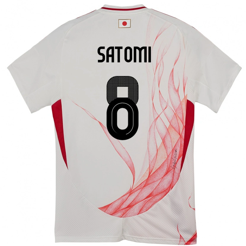 Danxen Hombre Camiseta Japón Tafuku Satomi #8 Blanco 2ª Equipación 24-26 La Camisa México
