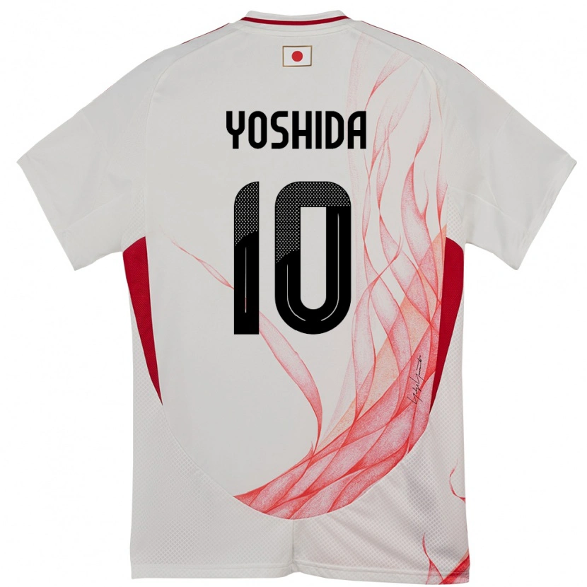 Danxen Hombre Camiseta Japón Minato Yoshida #10 Blanco 2ª Equipación 24-26 La Camisa México