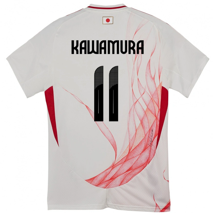Danxen Hombre Camiseta Japón Gakuto Kawamura #11 Blanco 2ª Equipación 24-26 La Camisa México
