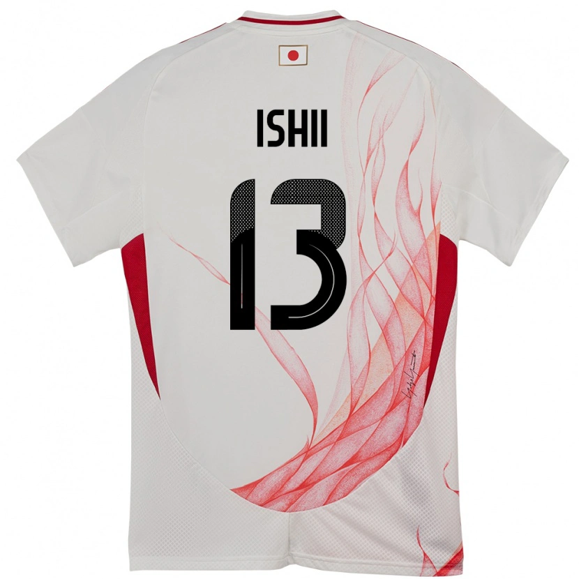 Danxen Hombre Camiseta Japón Hisatsugu Ishii #13 Blanco 2ª Equipación 24-26 La Camisa México