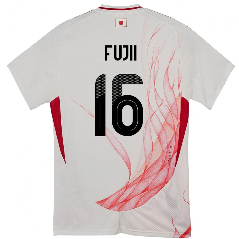 Danxen Hombre Camiseta Japón Shota Fujii #16 Blanco 2ª Equipación 24-26 La Camisa México