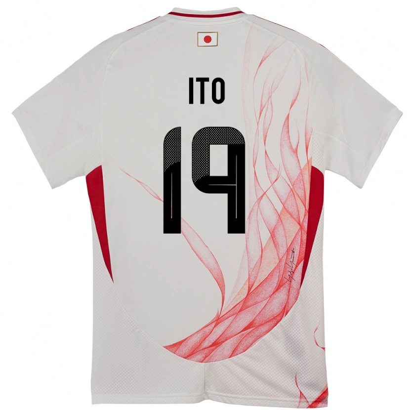 Danxen Hombre Camiseta Japón Yu Ito #19 Blanco 2ª Equipación 24-26 La Camisa México