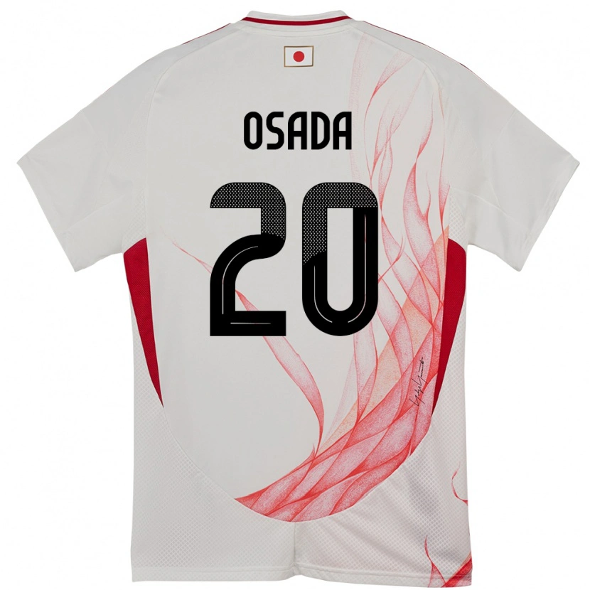 Danxen Hombre Camiseta Japón Towa Osada #20 Blanco 2ª Equipación 24-26 La Camisa México