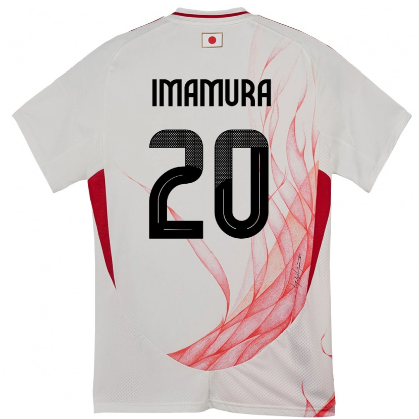 Danxen Hombre Camiseta Japón Ryoya Imamura #20 Blanco 2ª Equipación 24-26 La Camisa México