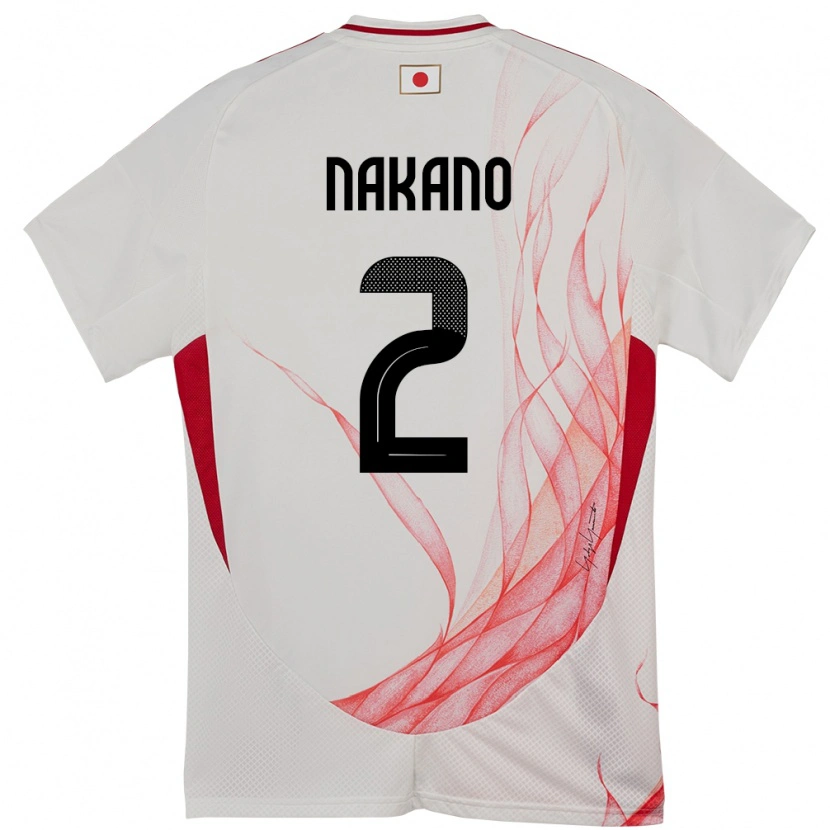 Danxen Hombre Camiseta Japón Shinya Nakano #2 Blanco 2ª Equipación 24-26 La Camisa México