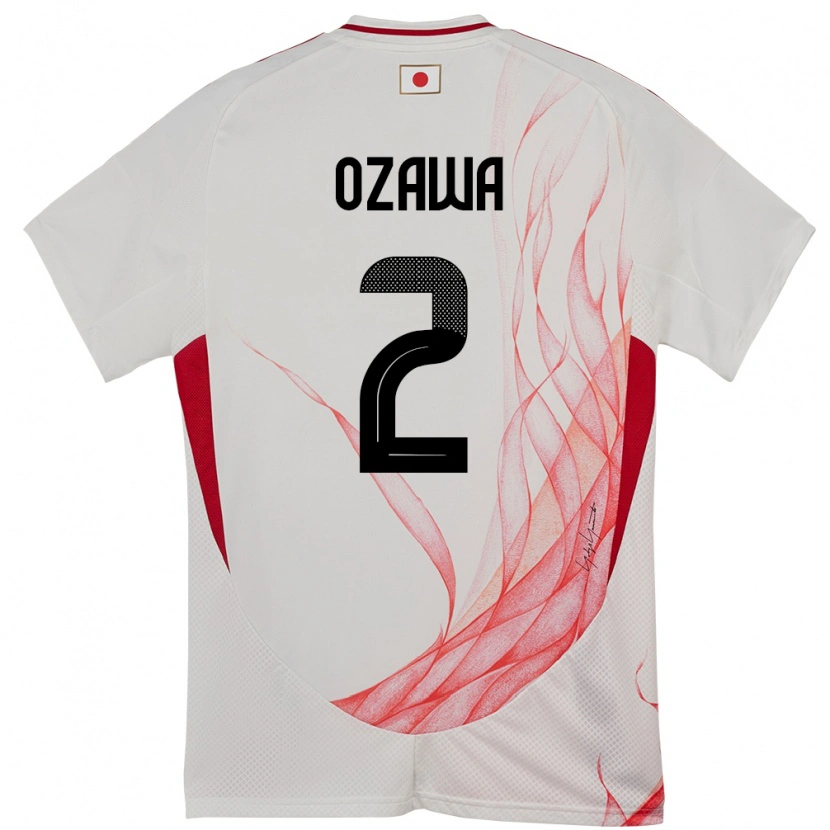 Danxen Hombre Camiseta Japón Haruki Ozawa #2 Blanco 2ª Equipación 24-26 La Camisa México