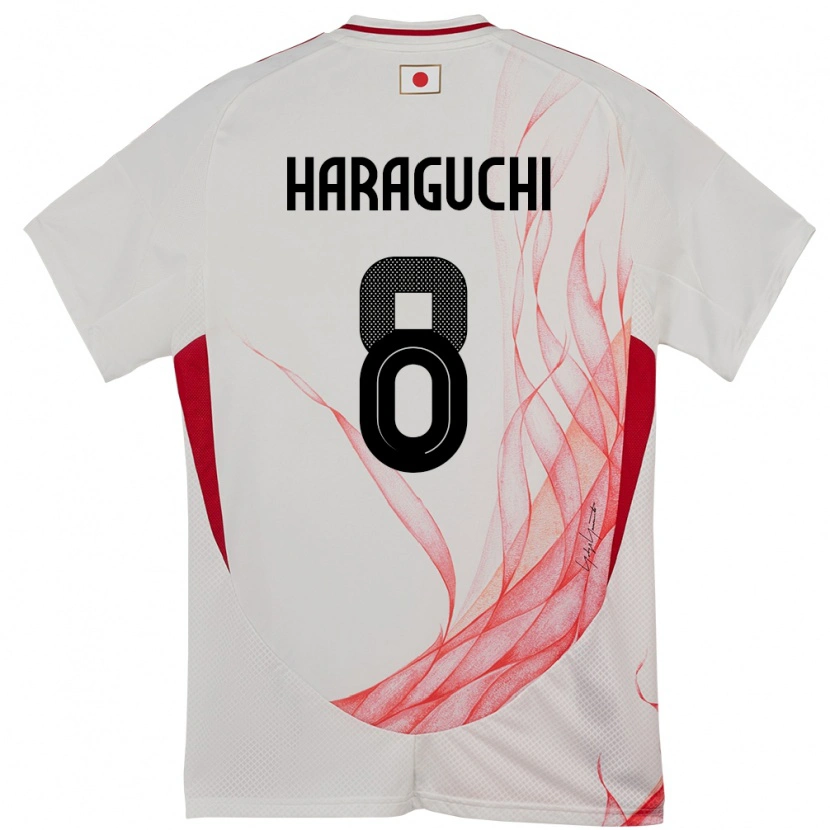 Danxen Hombre Camiseta Japón Genki Haraguchi #8 Blanco 2ª Equipación 24-26 La Camisa México