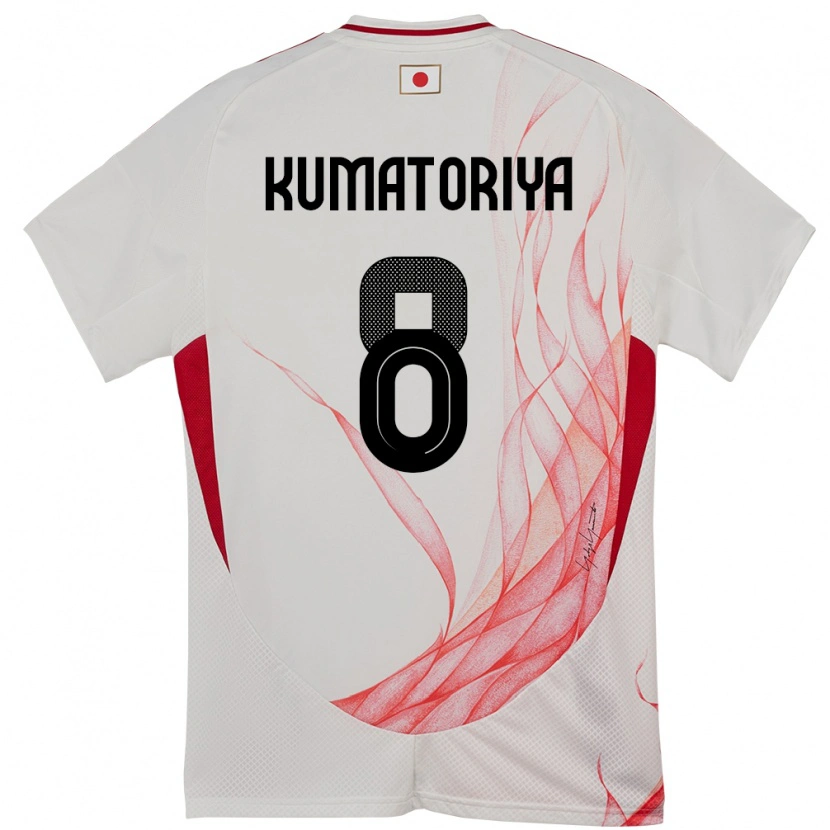 Danxen Hombre Camiseta Japón Issei Kumatoriya #8 Blanco 2ª Equipación 24-26 La Camisa México