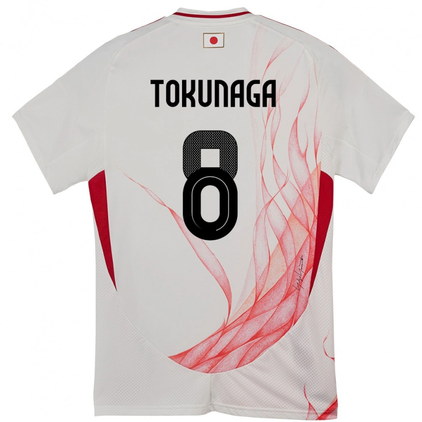 Danxen Hombre Camiseta Japón Ryo Tokunaga #8 Blanco 2ª Equipación 24-26 La Camisa México