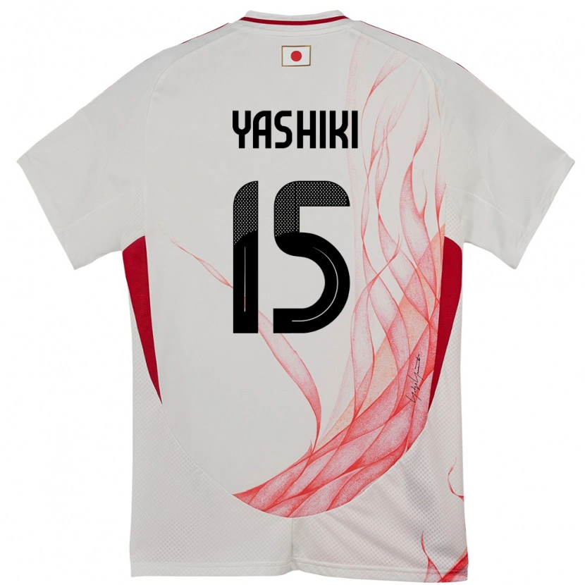 Danxen Hombre Camiseta Japón Yusei Yashiki #15 Blanco 2ª Equipación 24-26 La Camisa México