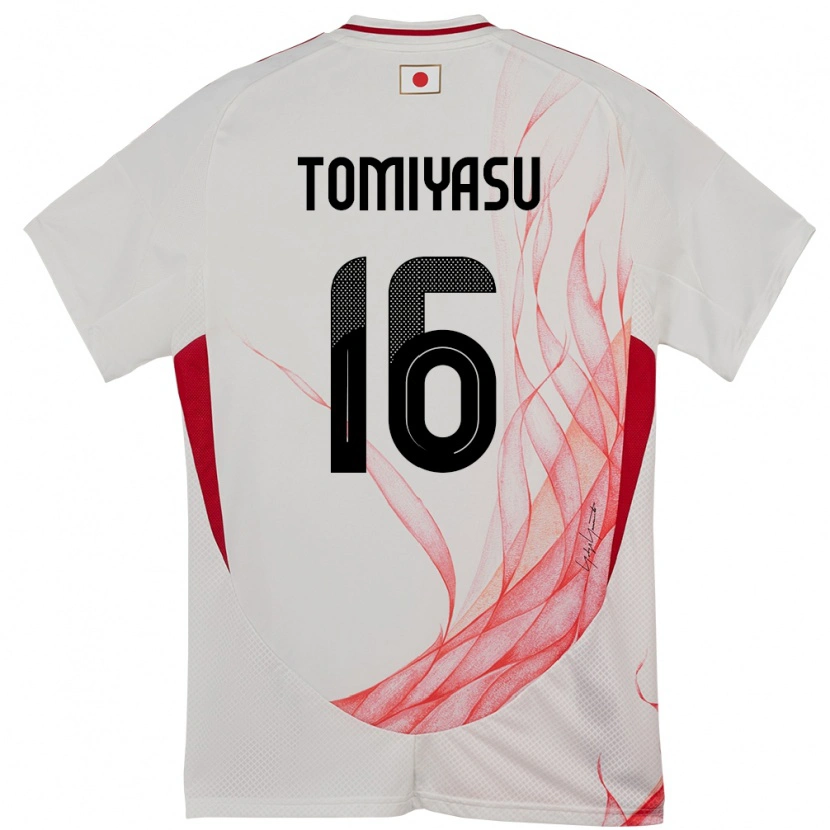 Danxen Hombre Camiseta Japón Takehiro Tomiyasu #16 Blanco 2ª Equipación 24-26 La Camisa México