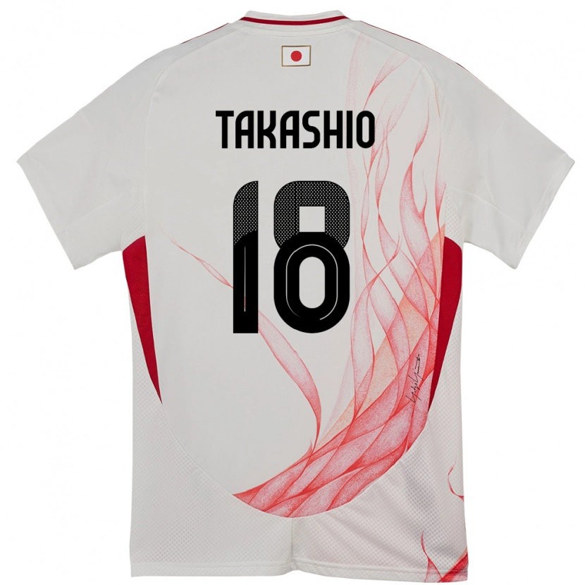 Danxen Hombre Camiseta Japón Hayase Takashio #18 Blanco 2ª Equipación 24-26 La Camisa México
