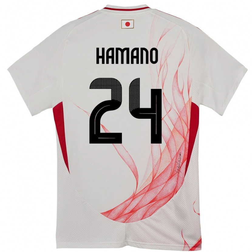 Danxen Hombre Camiseta Japón Maika Hamano #24 Blanco 2ª Equipación 24-26 La Camisa México