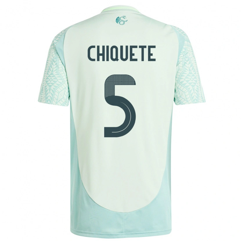 Danxen Hombre Camiseta México Jesús Orozco Chiquete #5 Lino Verde 2ª Equipación 24-26 La Camisa México