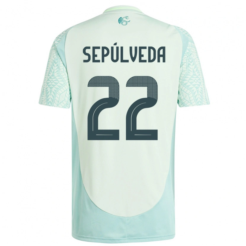 Danxen Hombre Camiseta México Ángel Sepúlveda #22 Lino Verde 2ª Equipación 24-26 La Camisa México