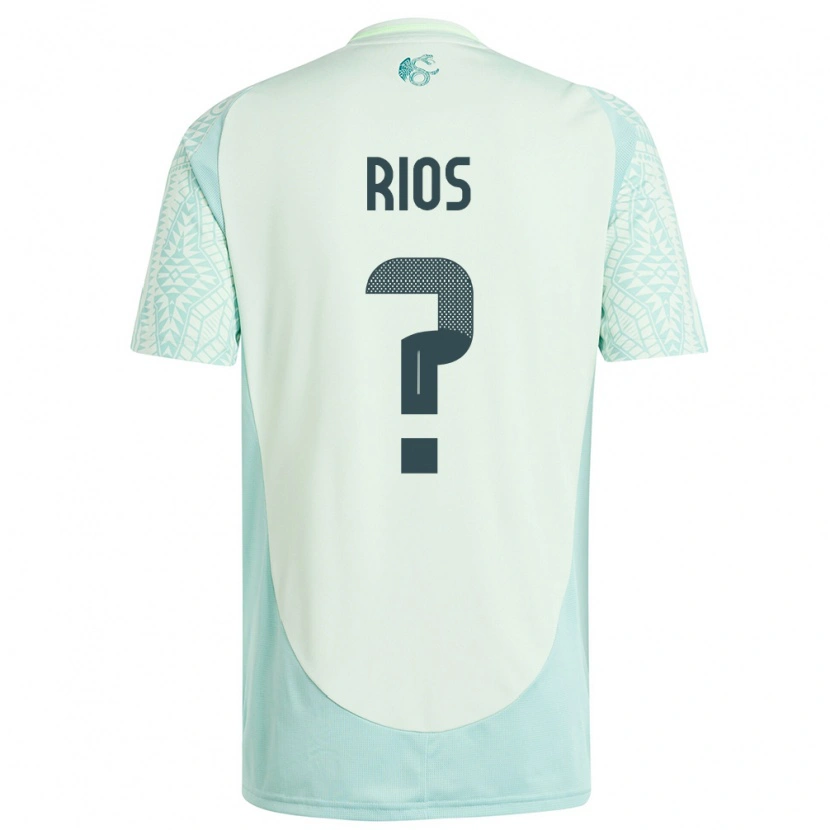 Danxen Hombre Camiseta México Víctor Ríos #0 Lino Verde 2ª Equipación 24-26 La Camisa México