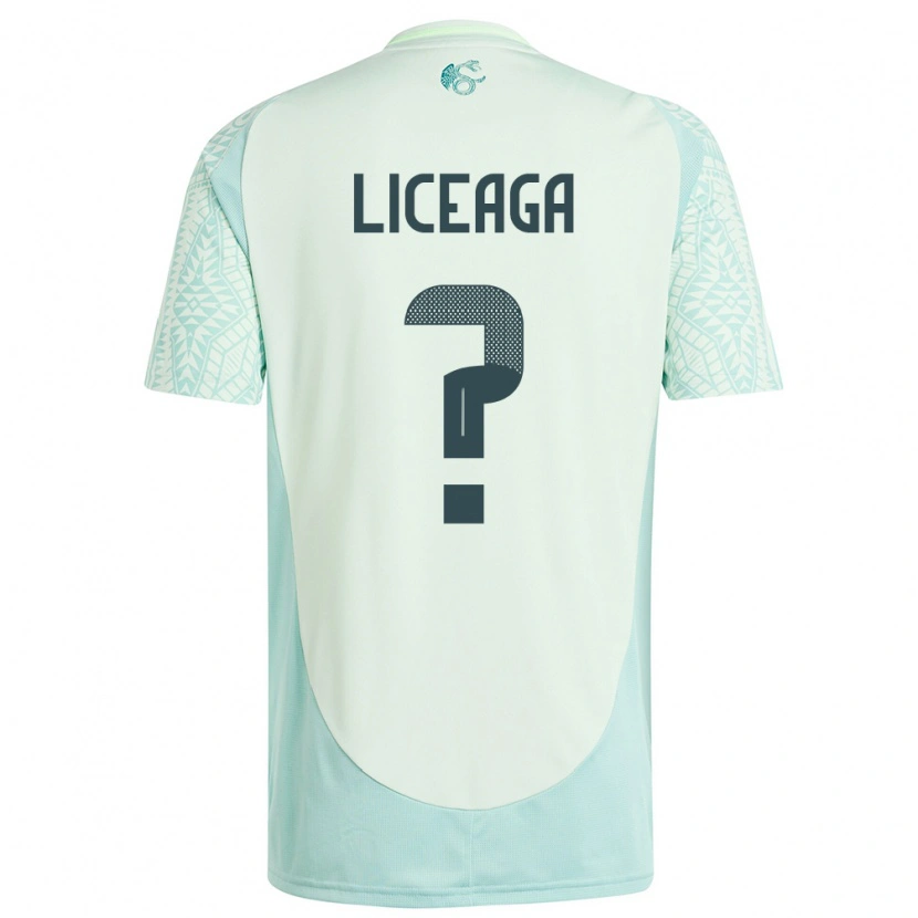 Danxen Hombre Camiseta México Sebastián Liceaga #0 Lino Verde 2ª Equipación 24-26 La Camisa México