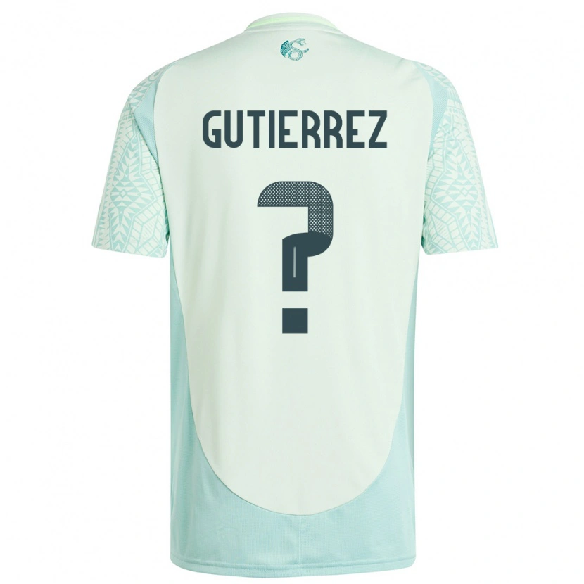 Danxen Hombre Camiseta México Orlando Gutiérrez #0 Lino Verde 2ª Equipación 24-26 La Camisa México