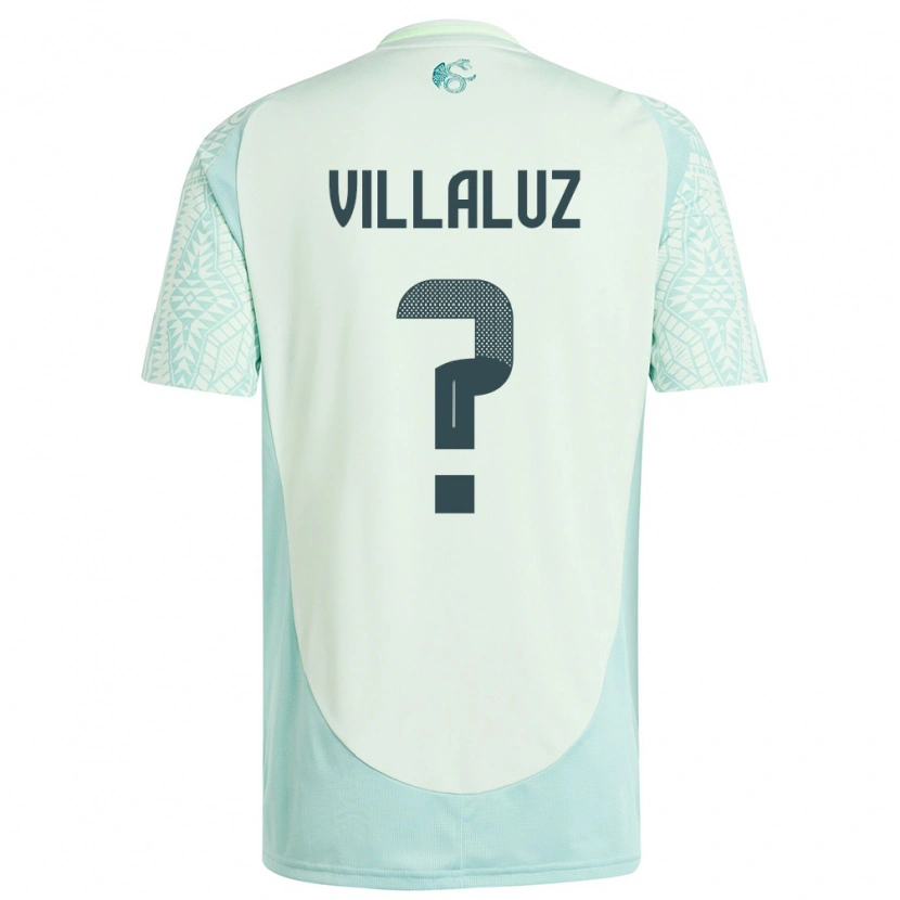 Danxen Hombre Camiseta México César Villaluz #0 Lino Verde 2ª Equipación 24-26 La Camisa México
