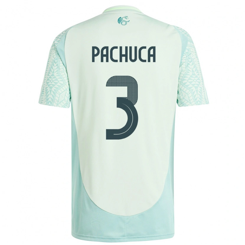 Danxen Hombre Camiseta México José Pachuca #3 Lino Verde 2ª Equipación 24-26 La Camisa México