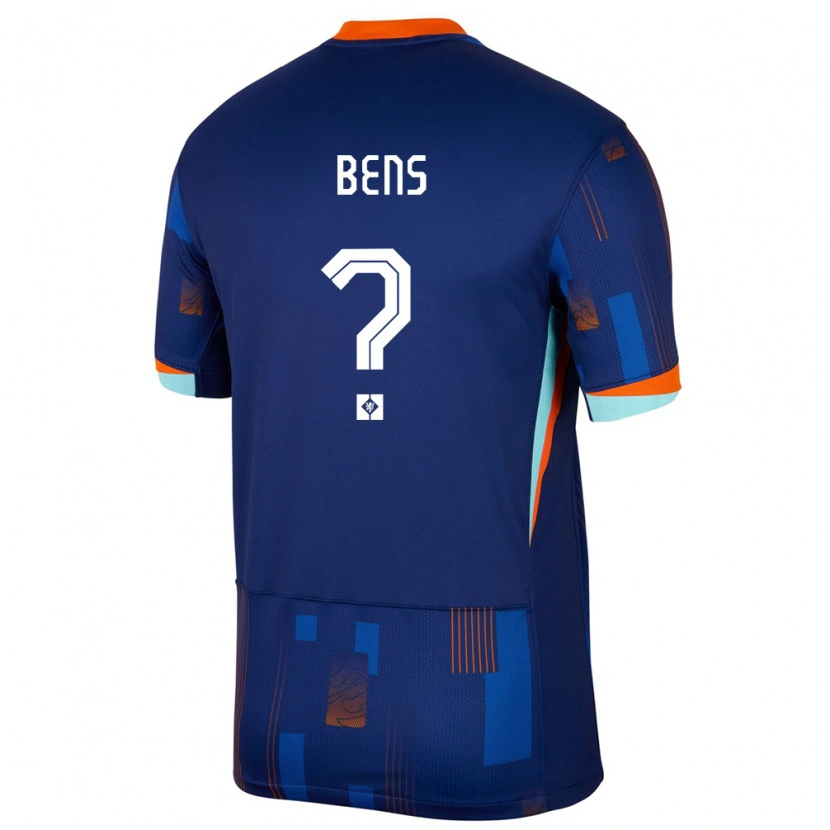 Danxen Hombre Camiseta Países Bajos Teun Bens #0 Azul 2ª Equipación 24-26 La Camisa México