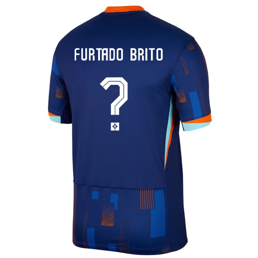 Danxen Hombre Camiseta Países Bajos Dinaylo Furtado Brito #0 Azul 2ª Equipación 24-26 La Camisa México