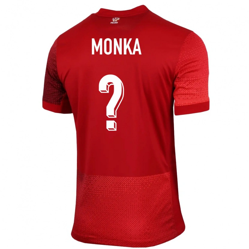 Danxen Hombre Camiseta Polonia Wojciech Monka #0 Rojo 2ª Equipación 24-26 La Camisa México