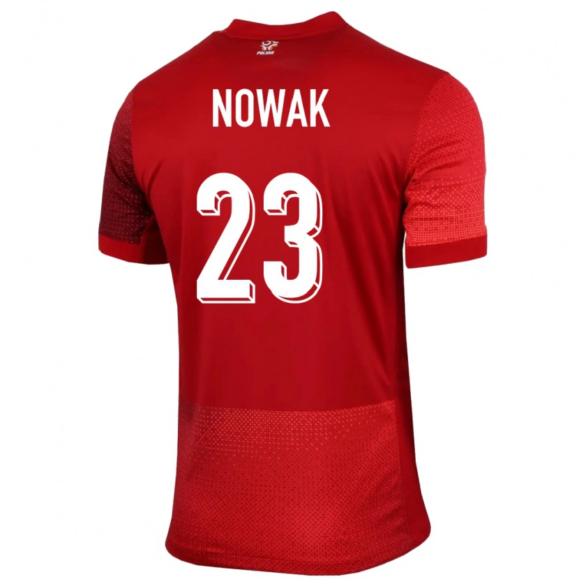 Danxen Hombre Camiseta Polonia Wiktor Nowak #23 Rojo 2ª Equipación 24-26 La Camisa México