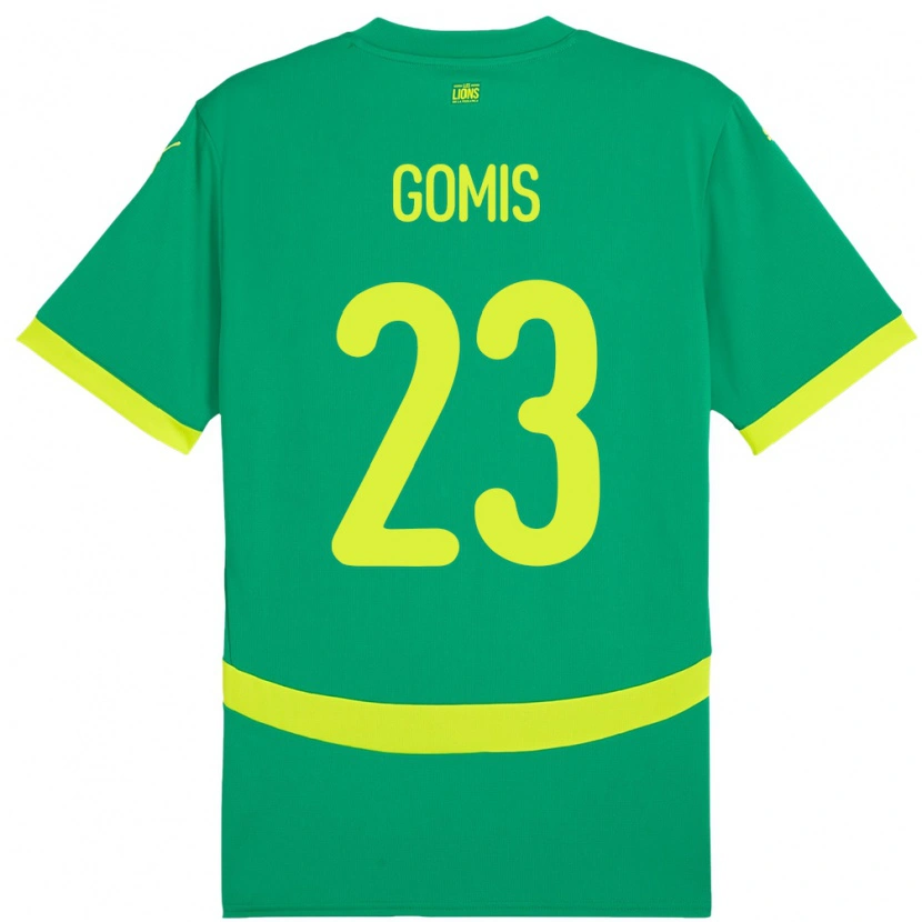 Danxen Hombre Camiseta Senegal Alfred Gomis #23 Verde 2ª Equipación 24-26 La Camisa México