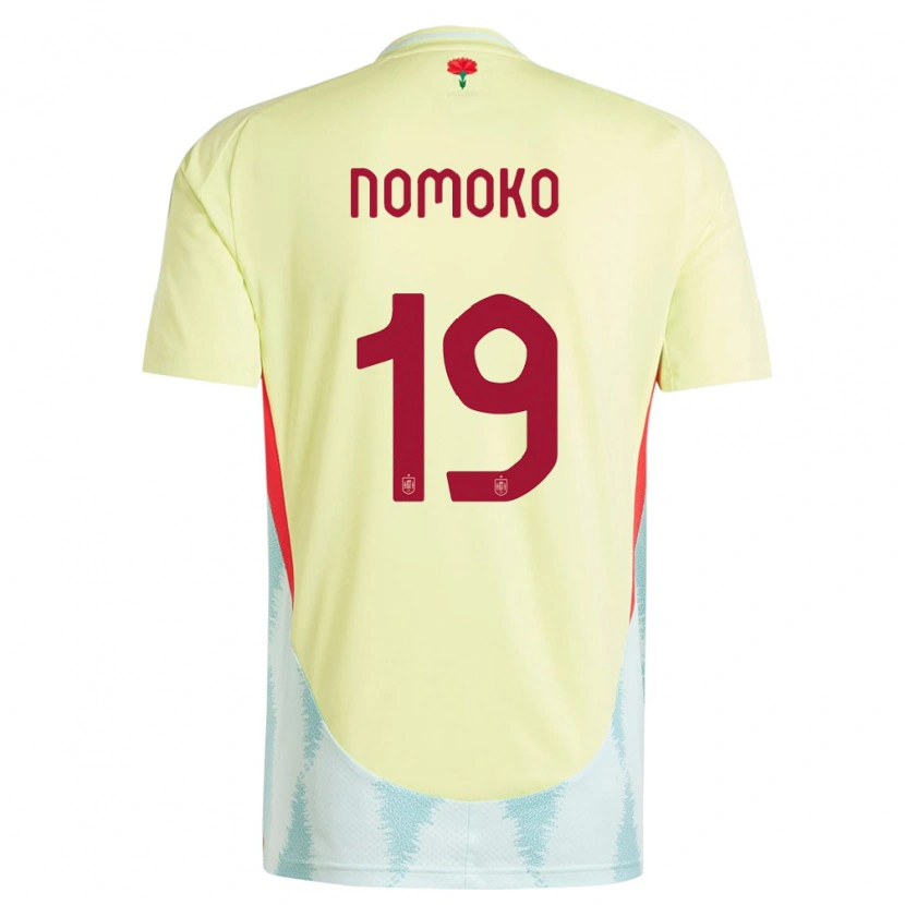 Danxen Hombre Camiseta España Sama Nomoko #19 Amarillo 2ª Equipación 24-26 La Camisa México